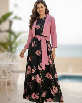 Printed Maxi With Coat